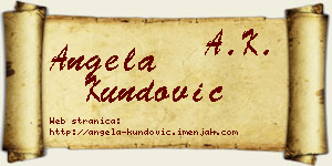 Angela Kundović vizit kartica